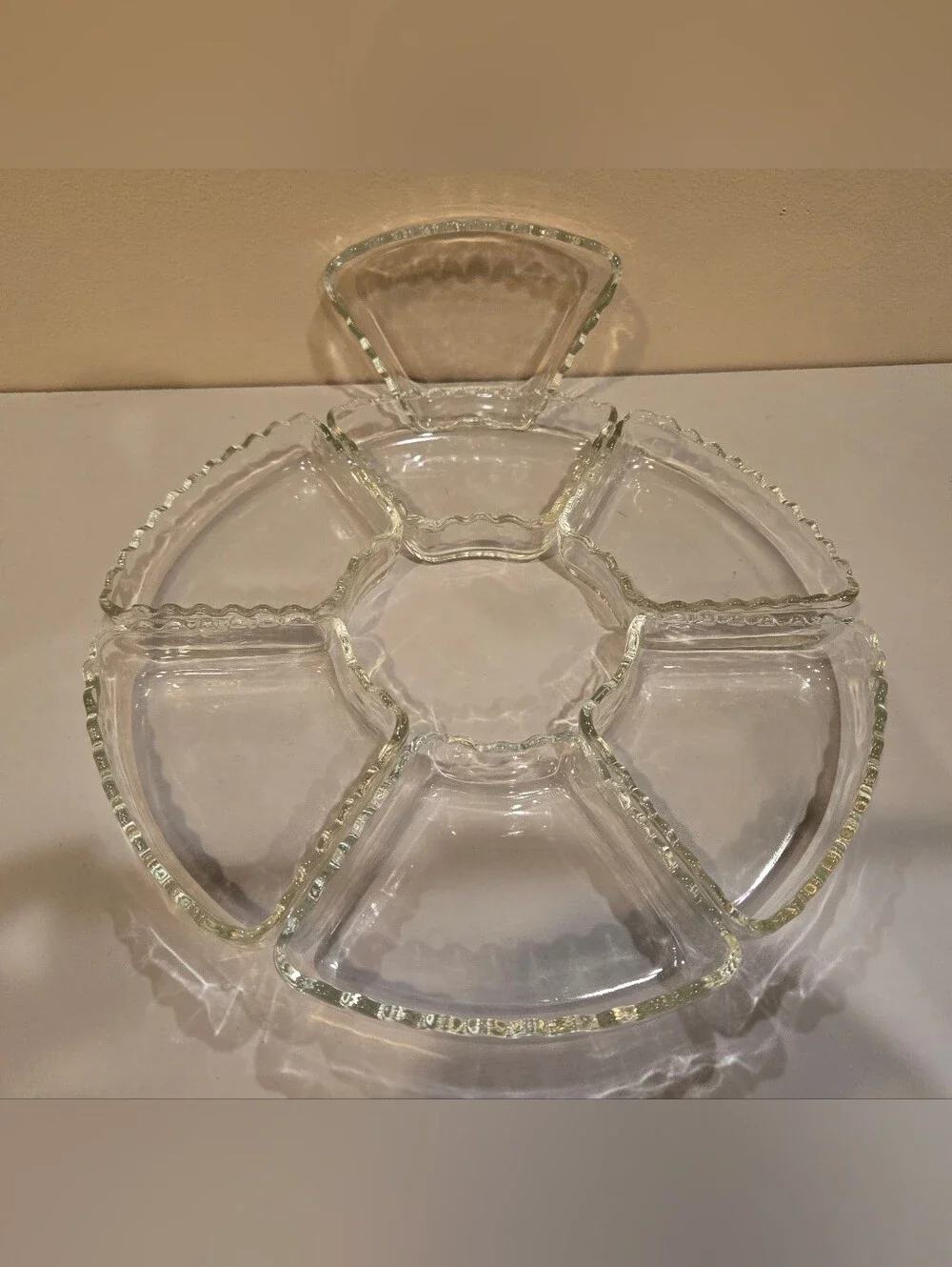 Vintage Anchor Hocking EAPC Lazy Susan Condiment Set With Extra Tray